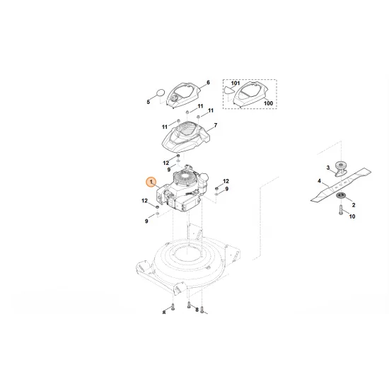 STIHL Spalinowy silnik benzynowy XT-675 (XT675-2047) 6371 011 1803